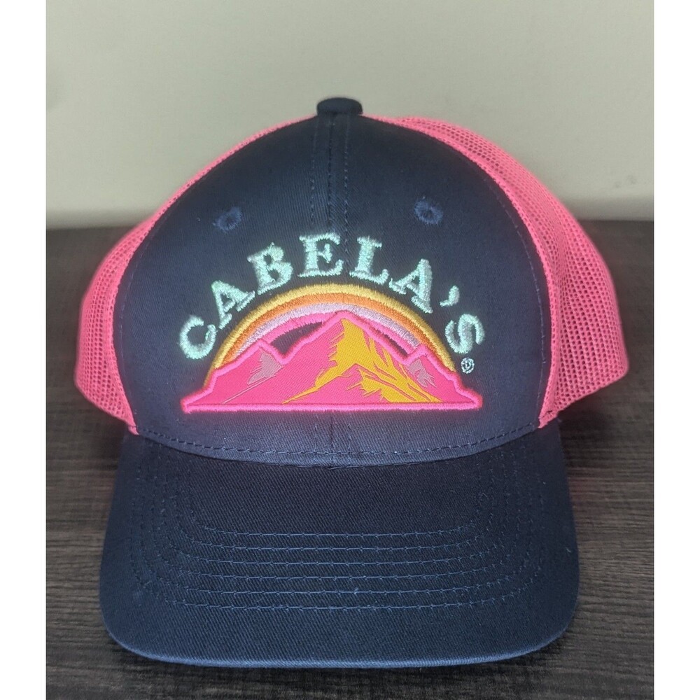Cabela's Youth Girls Pink Mountain Mesh Baseball Style Cap